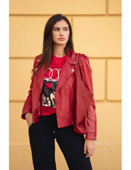 Blouson Perfecto cuir PATRICIA