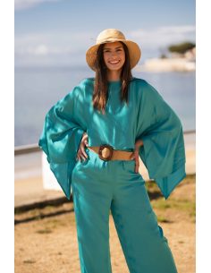 Cape verte en satin 95001