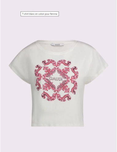 Tee Shirt Blanc Coton 64013