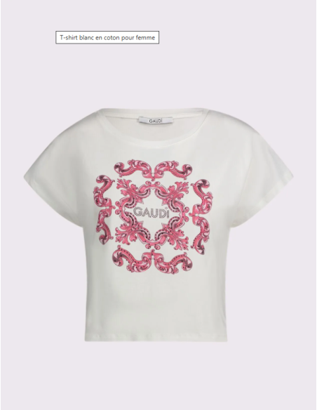 Tee Shirt Blanc Coton 64013