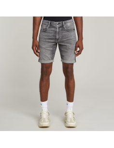 Short Jean 3301 Slim D10481 Gun Metal