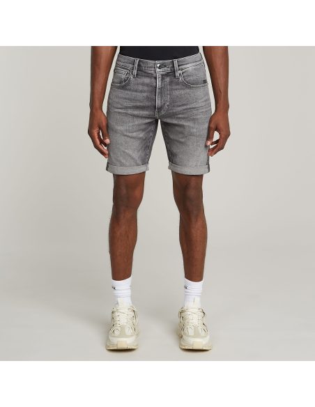 Short Jean 3301 Slim D10481 Gun Metal