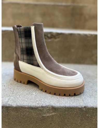 Chaussure JAZZ blanc et carreau