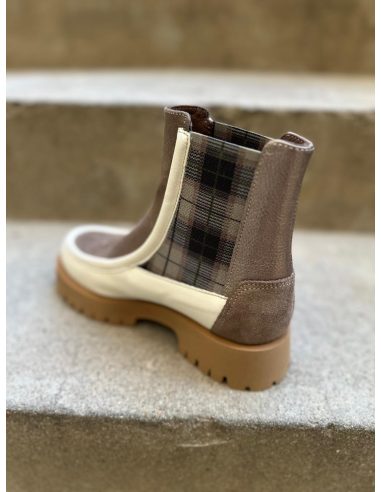 Chaussure JAZZ blanc et carreau