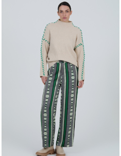 PANTALON Circle print 109P02