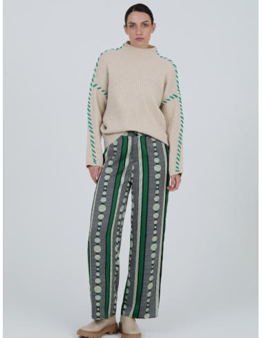 PANTALON Circle print 109P02