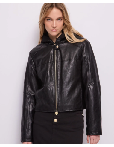 Veste à capuche Eco Cuir 38004