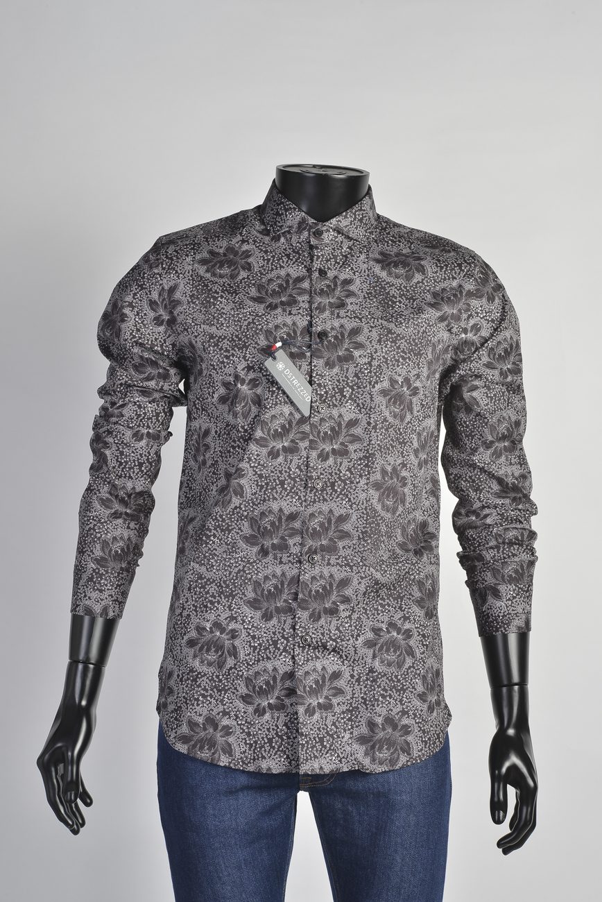 Chemise Cut Away Collar Flower