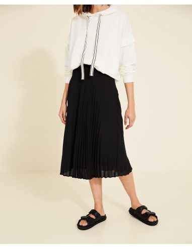 JUPE FLUIDE PLISSÉE NOIR 34846