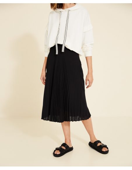 JUPE FLUIDE PLISSÉE NOIR 34846