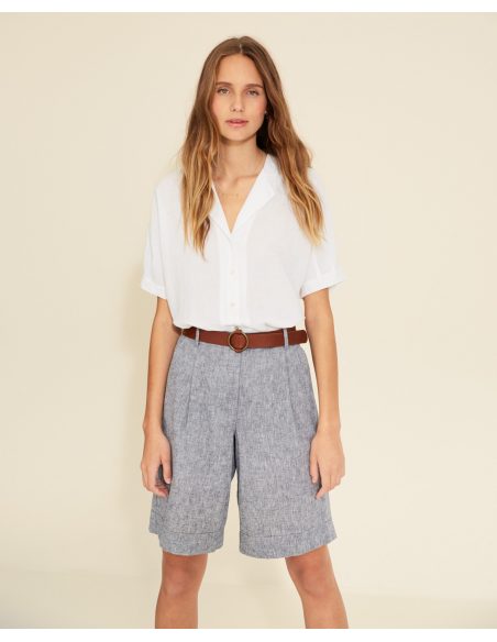 CHEMISE À MANCHES JAPONAISES BLANC 34373