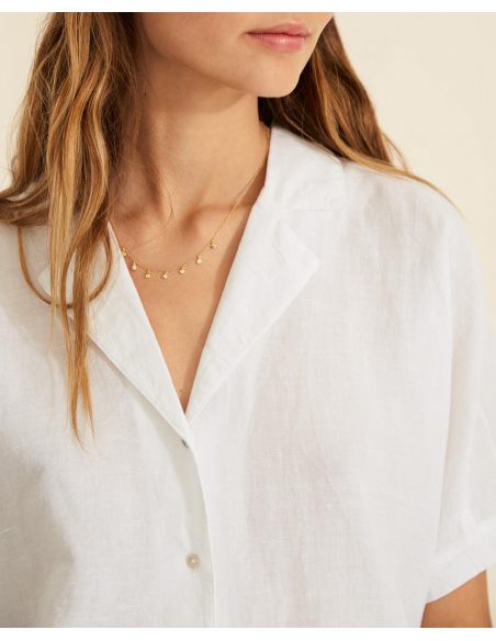 CHEMISE À MANCHES JAPONAISES BLANC 34373