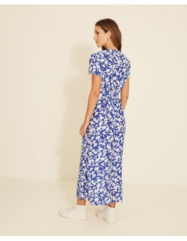 ROBE LONGUE AVEC IMPRIMÉ BLEU 34865
