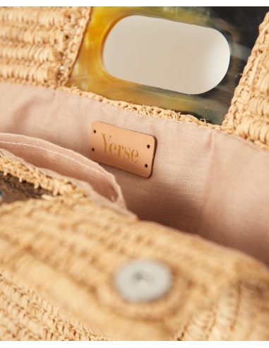 SAC POCHETTE EN RAPHIA NATURAL 34916