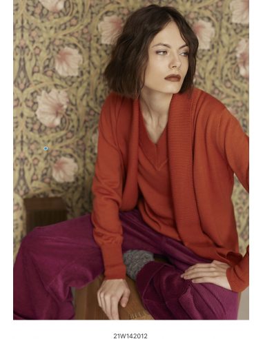 Gilet Orange & Noir Ecru 142012