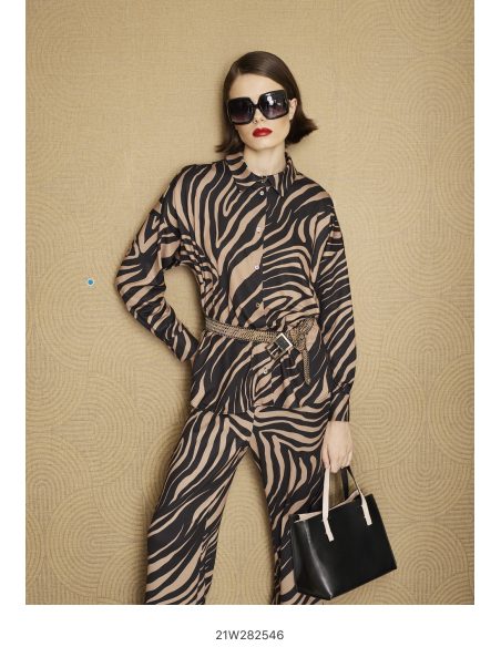 Chemise Motif Noir & Or 282546