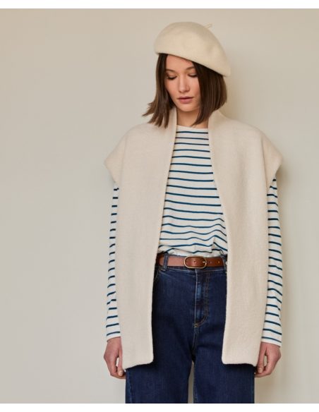 Châle en laine bouillie 35834