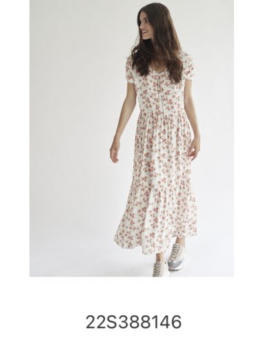 Robe imprimé rouge viscose 388146