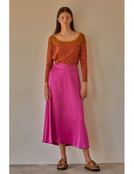 JUPE SATIN F25BRR BERRY