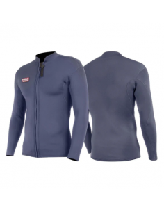 VISSLA SOLIDE SET TOP FRONT ZIP 2MM