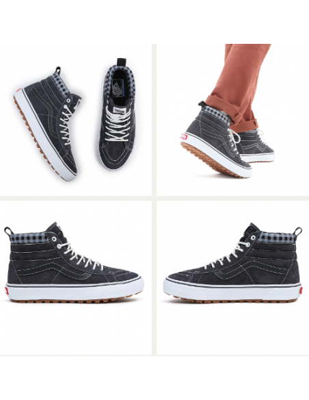 VANS SK8-HI MTE PLAID GREY/WHITE