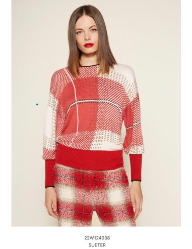 Pull carreaux 124038