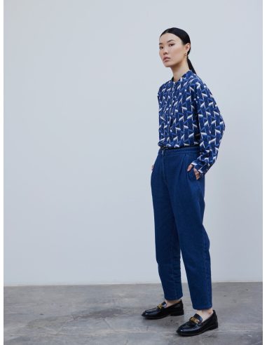 Pantalon Denim Jacquard S05P86