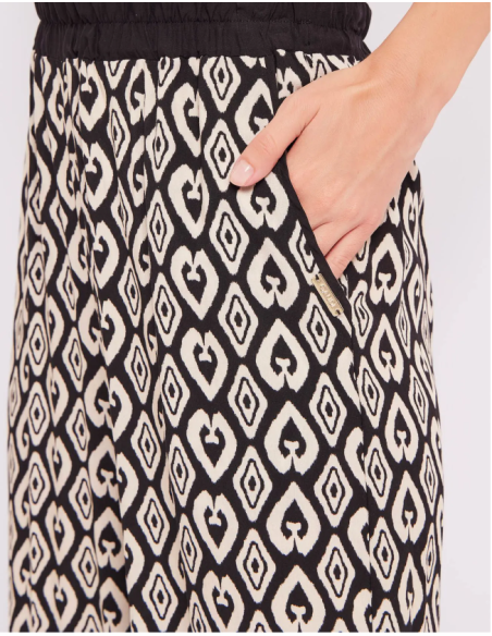 Pantalon fluide à motifs 25030