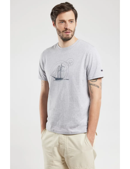 Tee Shirt Sérigraphié 773 bateau gris
