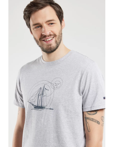 Tee Shirt Sérigraphié 773 bateau gris