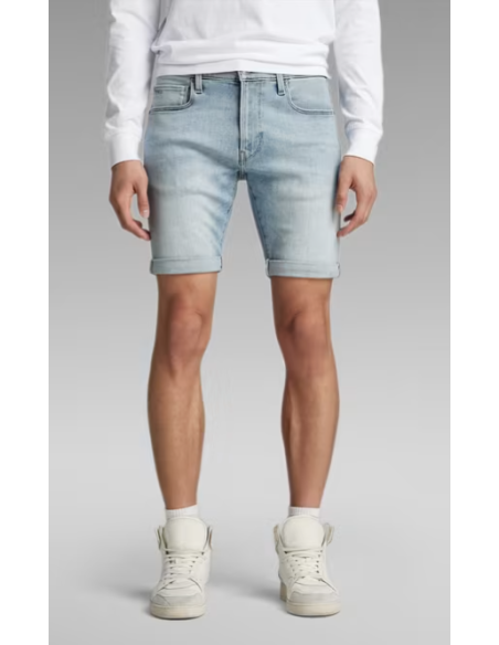 Bermuda 3301 Slim 10481 sun faded saru blue