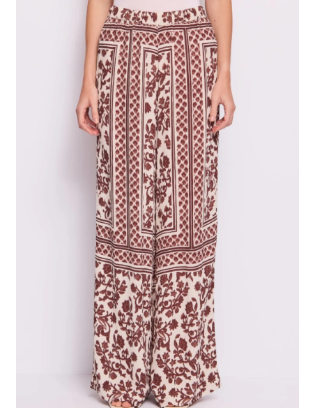Pantalon en crêpe Imprimé 25013
