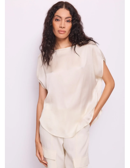 Blouse blanche en satin 45031