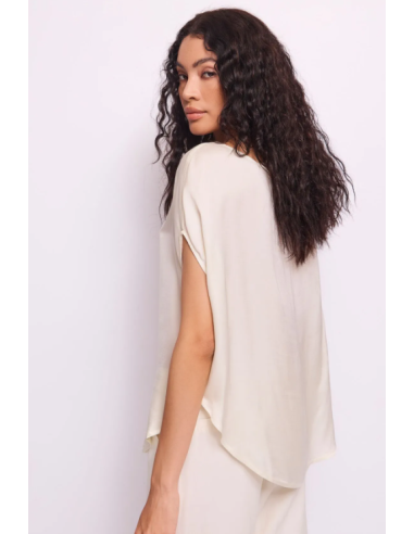 Blouse blanche en satin 45031