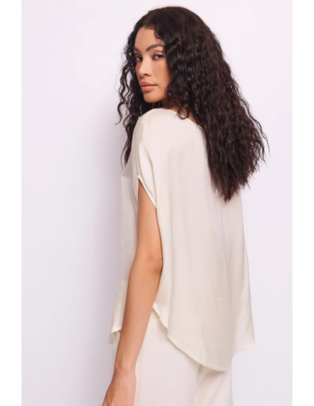 Blouse blanche en satin 45031