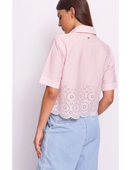 Chemise rayée en coton 45005