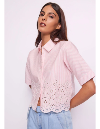 Chemise rayée en coton 45005