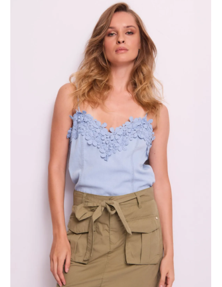 Top en chambray 45032