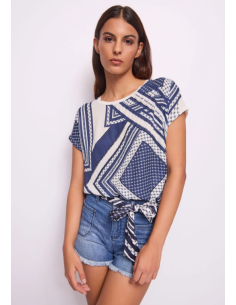 Tee-shirt avec imprimé Géométrique 64013