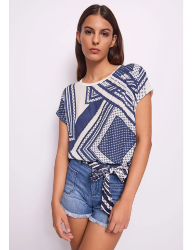 Tee-shirt avec imprimé Géométrique 64013